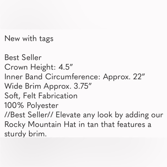 Western Style Cream Wide-Brim Hat - Picture 4 of 4